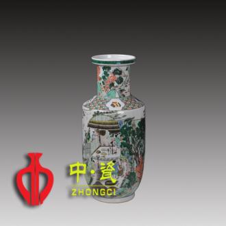 中國名瓷網(wǎng) 五彩棒槌瓶