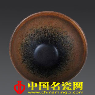 建窯黑釉兔毫茶盞