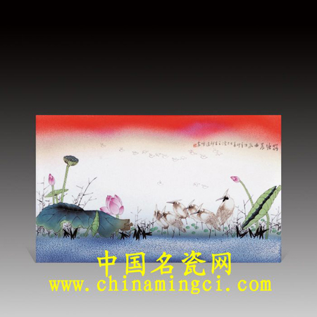 現(xiàn)代陶瓷，鄒達(dá)懷《荷塘晨曲》
