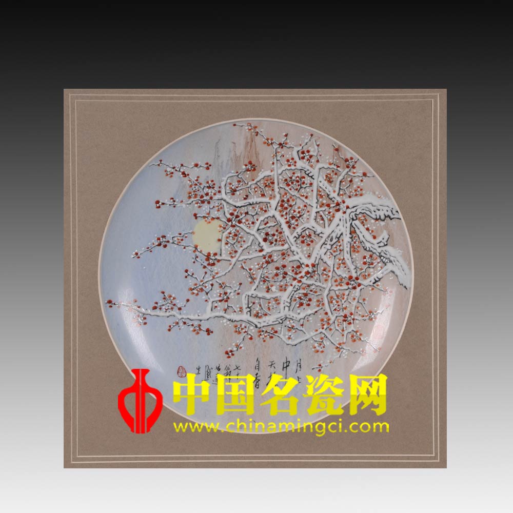 景德鎮(zhèn)陶瓷藝術家沈盛生 《月上中天梅自香》