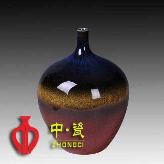 中國名瓷網 色彩窯變釉瓶