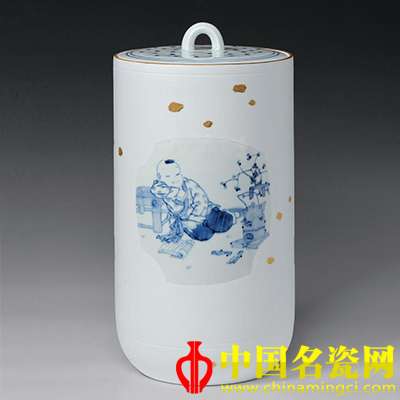 又見春天 青花瓷蓋罐
