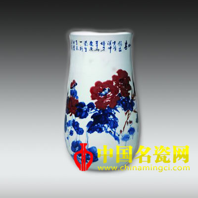 青花釉里紅“四時(shí)如春”瓶
