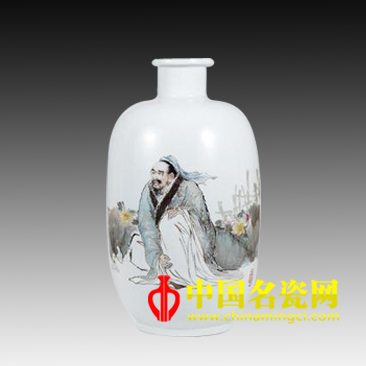 俞瑞林 陶潛愛(ài)菊?qǐng)D 瓷瓶