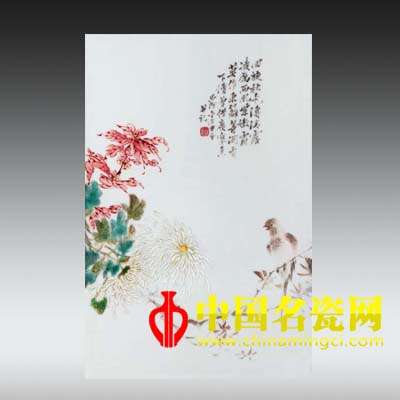 借廣寒香 淺絳彩瓷板