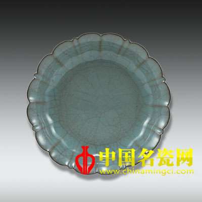 當(dāng)代 仿南宋官窯青釉菱花口洗