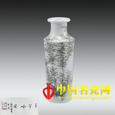 粉彩“高竿吟風(fēng)”瓶