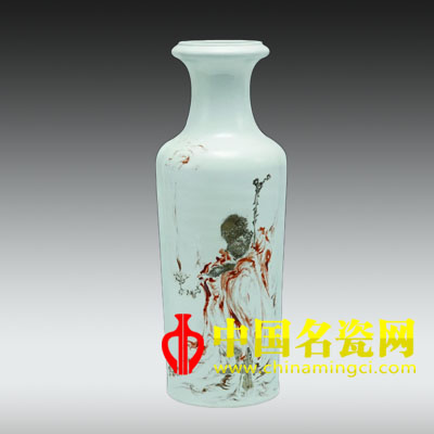 粉彩“達(dá)摩”瓶