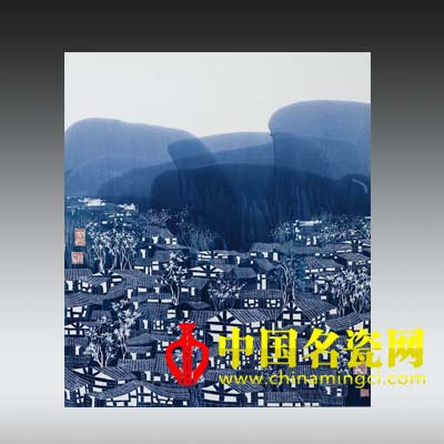 家 青花瓷板