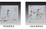 陶瓷藝術家現(xiàn)場繪制作品同樣受熱捧