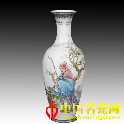 王隆夫 梅妻鶴子·粉彩薄胎瓶