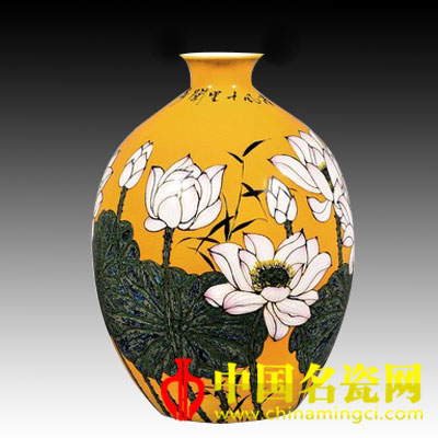 寧勤征 清風(fēng)十里聞荷香·高溫色釉瓷瓶