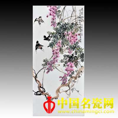 張松濤 萬紫千紅·粉彩瓷板
