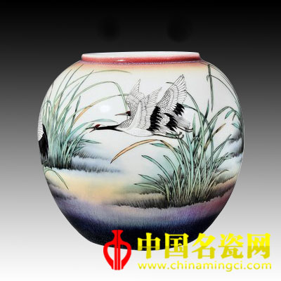  徐江云 瑞鶴迎春·綜合裝飾瓷瓶