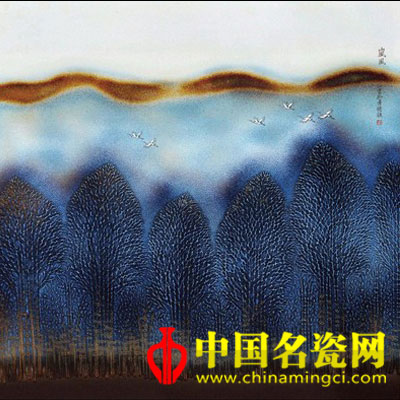  徐江云 高溫窯變“嵐風(fēng)”瓷板