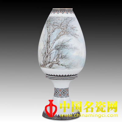 楊修勇 墨彩花鳥(niǎo)山水圖紋皮燈 （一件）