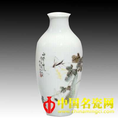 畢伯濤 粉彩秋聲秋色盤口瓶