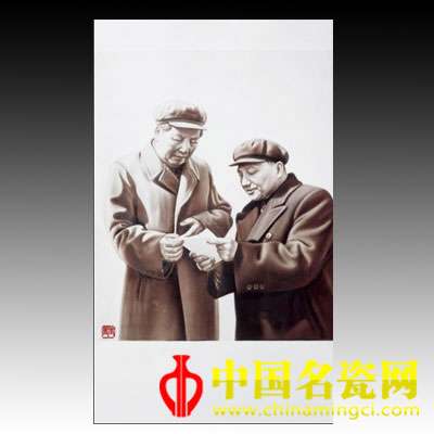 吳康 墨彩偉大領(lǐng)袖瓷板