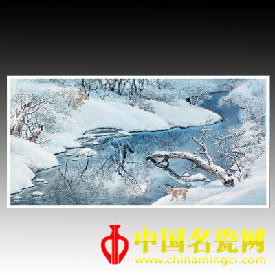 鐘蓮生 《靈光》圖釉上彩瓷板