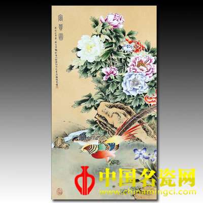 程曉紅 富貴圖 古雅彩裝飾瓷板