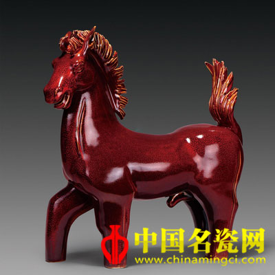周國楨 馬踏雄風 雕塑瓷