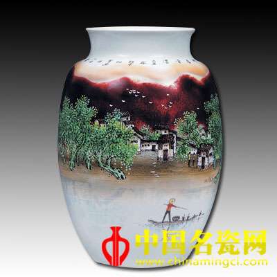 余仰賢 江南水鄉(xiāng)·高溫色釉綜合裝飾瓶