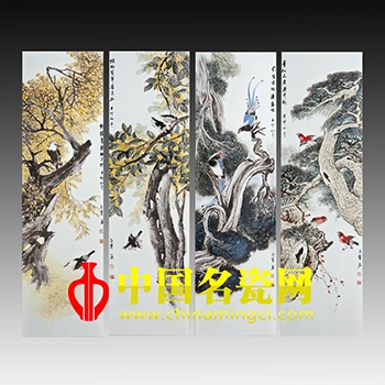 《富貴長春》四聯(lián)屏