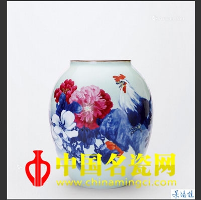 王恩懷 綜合裝飾大吉迎春斗彩瓶
