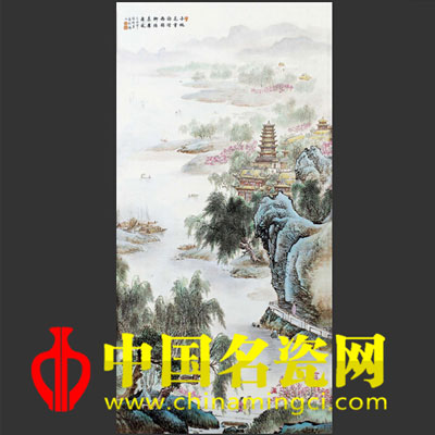 楊修勇 粉彩山水風(fēng)景圖大中堂