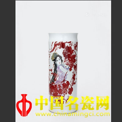 李菊生 釉下彩北國風情瓶
