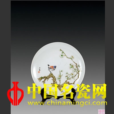徐亞鳳 花鳥小盤