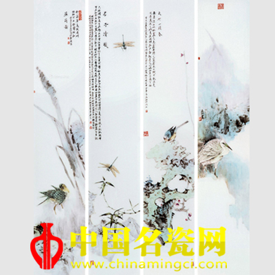 余森林 君子清風(fēng)·粉彩花鳥(niǎo)
