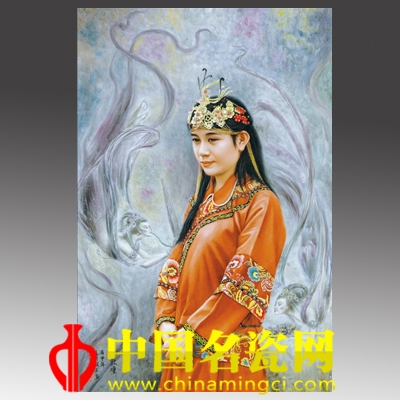 李祥東 情系敦煌 釉上彩瓷板