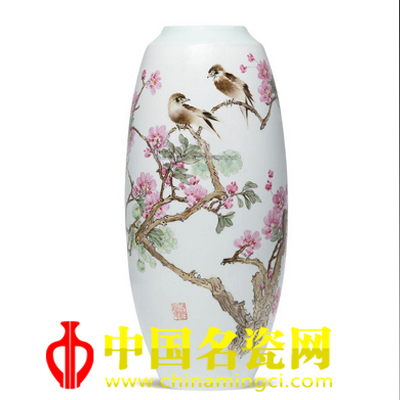 吳勝華 釉上彩“春光”瓶