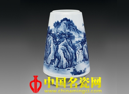 品陸巖青花斗彩之雅趣