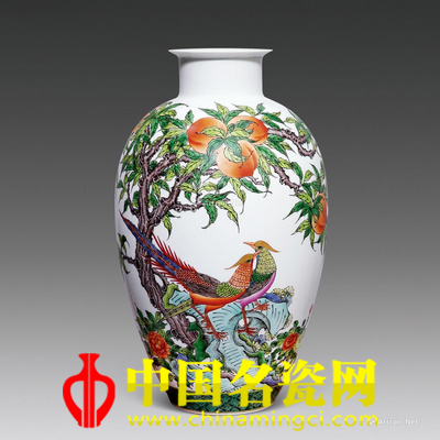 林正茂 長壽圖 古彩