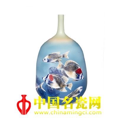 胡景文 高溫顏色釉 海洋 綜合裝飾瓷瓶