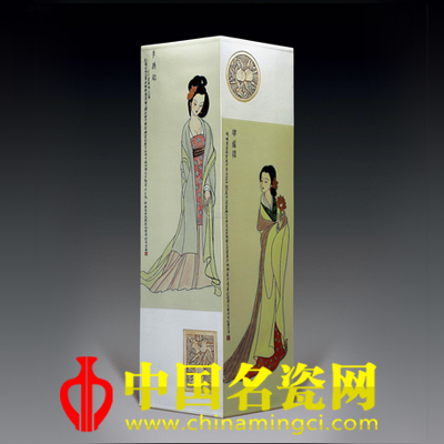陳淑娟 四大才女粉古彩落地鑲器