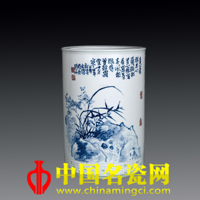 劉文勝 青花“素心蘭”瓷瓶
