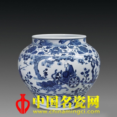  黃云鵬 仿元青花鬼谷子大罐