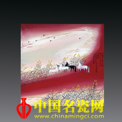朱樂耕 宋人詩意?高溫顏色釉綜合裝飾瓷板