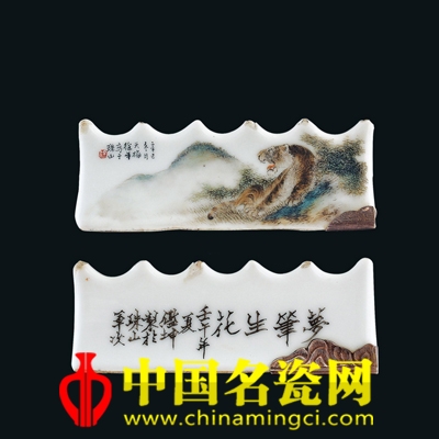 徐天梅 夢(mèng)筆生花 粉彩筆擱