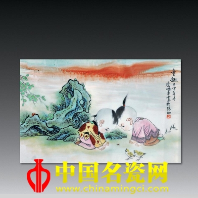 李鵬來 釉上粉彩《童趣》