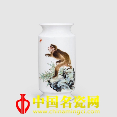 程建軍 福在眼前·粉彩瓷瓶 