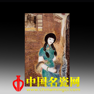 賈玉蘭·顏如玉 高溫顏色釉瓷板